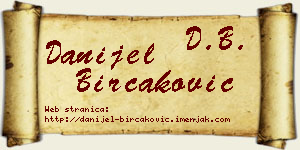 Danijel Birčaković vizit kartica